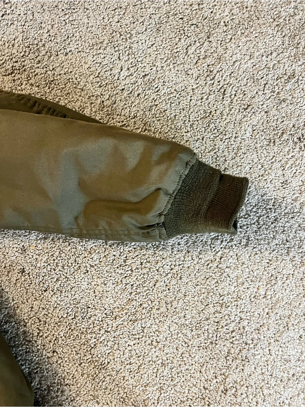 Men's Olive Green Bomber Jacket - Classic Military Style